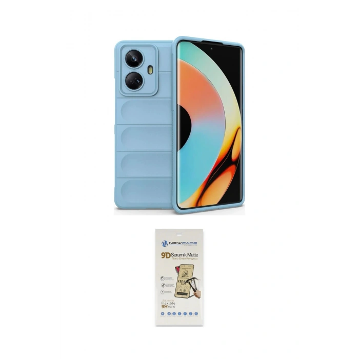 MARSİLYAN™- 10 Pro 5G Kılıf Atlas Koleksiyonu - Siyah Mat Seramik Nano Ekran Koruyucu