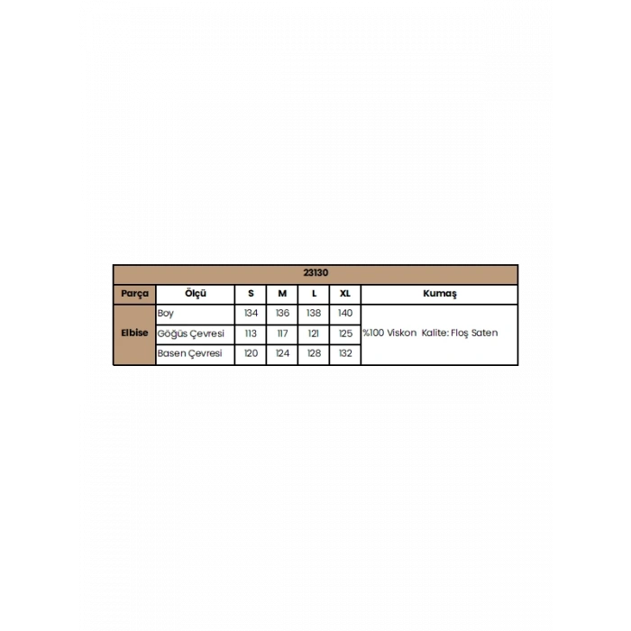 MARSiLYAN-  %100 Viskon Desenli Truvakar Kollu Saten Elbise