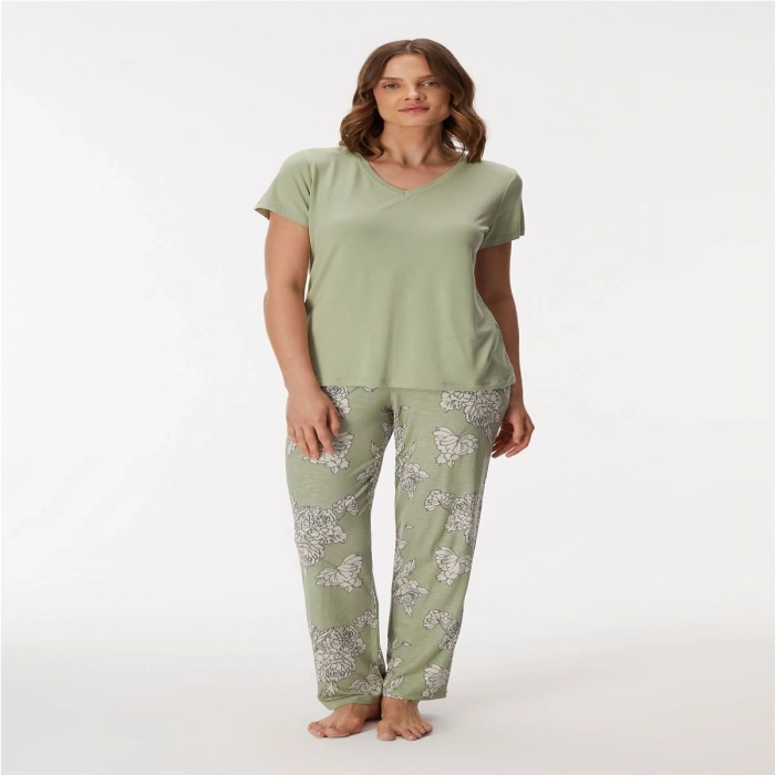 MARSiLYAN- 11401 Kadın T-Shirt ve Pantolon Takım