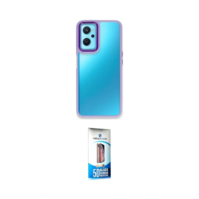 MARSİLYAN™- 9i 4G Kılıf Eksen Doku Prime - Siyah 5D Eko Cam Ekran Koruyucu