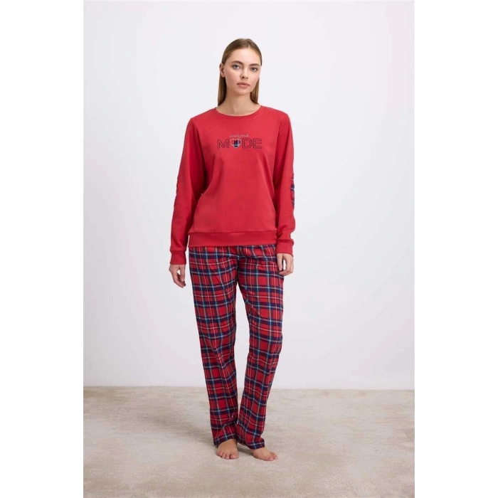 MARSiLYAN- Anıl Kadın Uzun Kol Sweatshirt  Pijama Takımı 11579