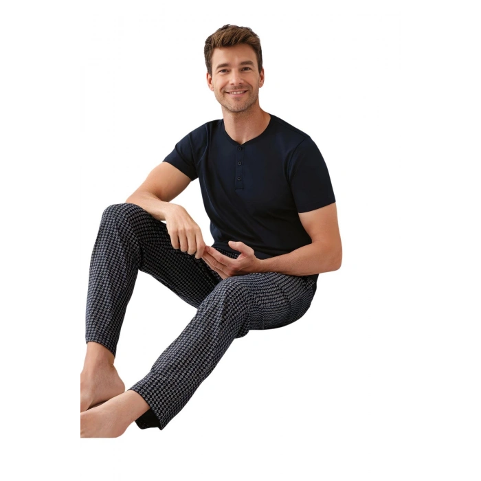 MARSiLYAN- ANNE-KIZ SETİ KADIN İKİLİ PİJAMA TAKIM  AR3576-S