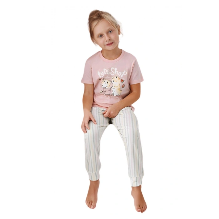 MARSiLYAN- ANNE-KIZ SETİ KIZ ÇOCUK İKİLİ PİJAMA TAKIM AR3571