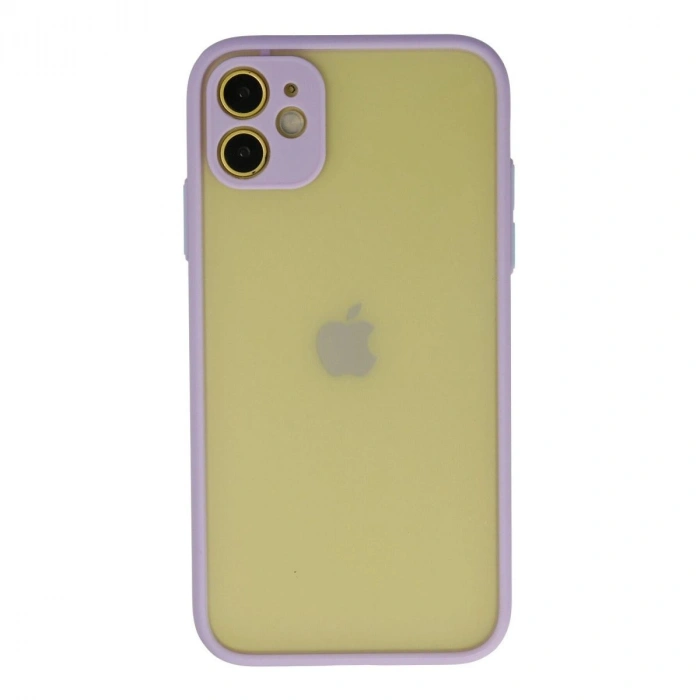 MARSİLYAN™- Apple İphone 11 Kılıf Montreal Silikon Kapak - Mor