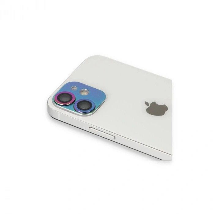 MARSİLYAN™- Apple İphone 11 Pers Alüminyum Kamera Lens - Rainbow
