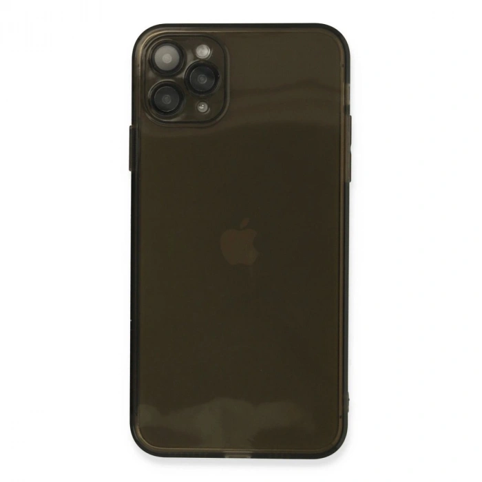 MARSİLYAN™- Apple İphone 11 Pro Max Kılıf Fly Lens Silikon - Siyah