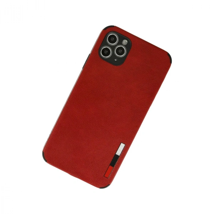MARSİLYAN™- Apple İphone 11 Pro Max Kılıf Loop Deri Silikon - Kırmızı