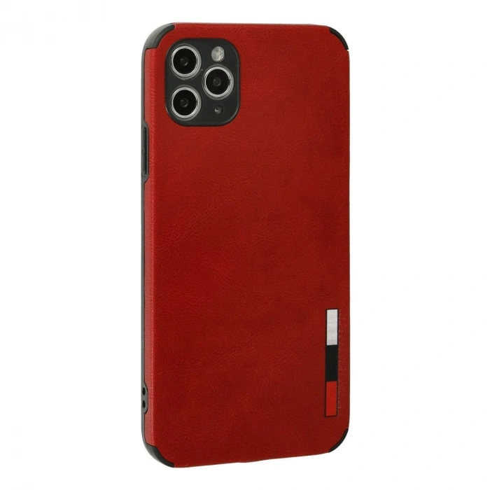 MARSİLYAN™- Apple İphone 11 Pro Max Kılıf Loop Deri Silikon - Kırmızı