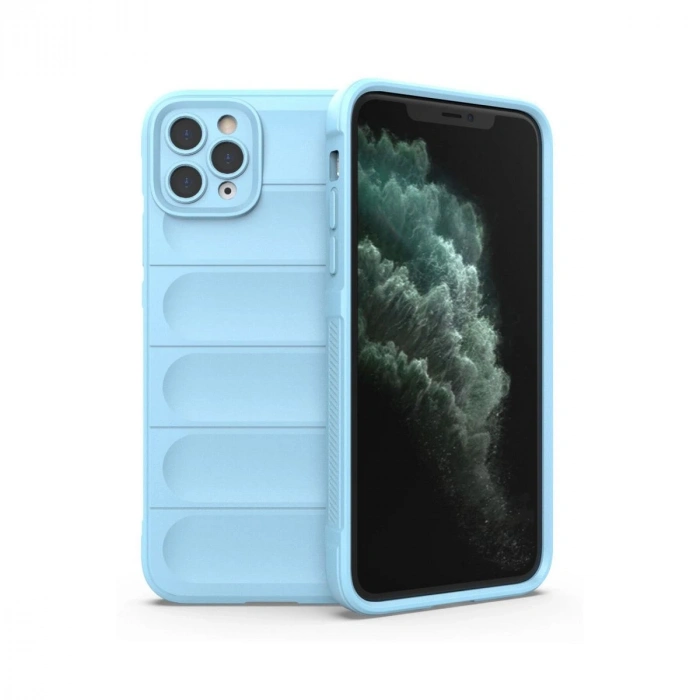 MARSİLYAN™- Apple İphone 11 Pro Max Kılıf Optimum Silikon - Sky Blue