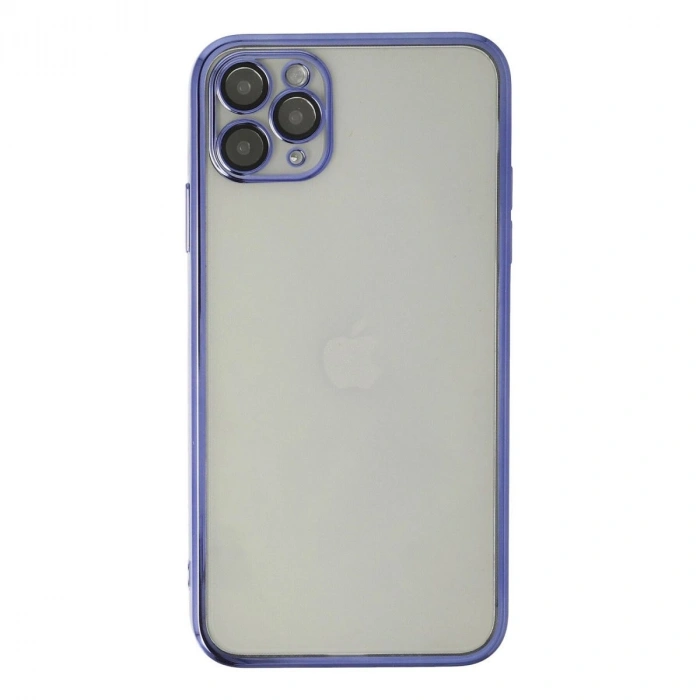MARSİLYAN™- Apple İphone 11 Pro Max Kılıf Razer Lensli Silikon - Mor