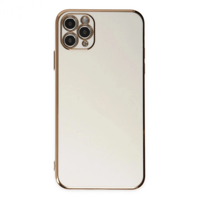 MARSİLYAN™- Apple İphone 11 Pro Max Kılıf Volet Silikon - Beyaz