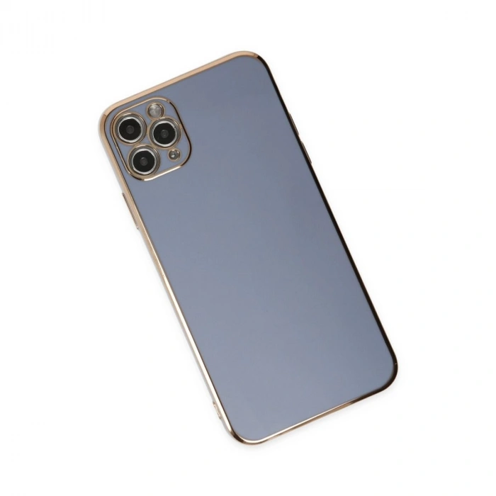 MARSİLYAN™- Apple İphone 11 Pro Max Kılıf Volet Silikon - Mavi