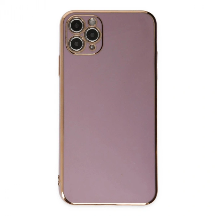MARSİLYAN™- Apple İphone 11 Pro Max Kılıf Volet Silikon - Mor