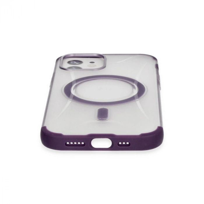 MARSİLYAN™-  Apple İphone 12 Hilton Magsafe Kapak - Derin Mor