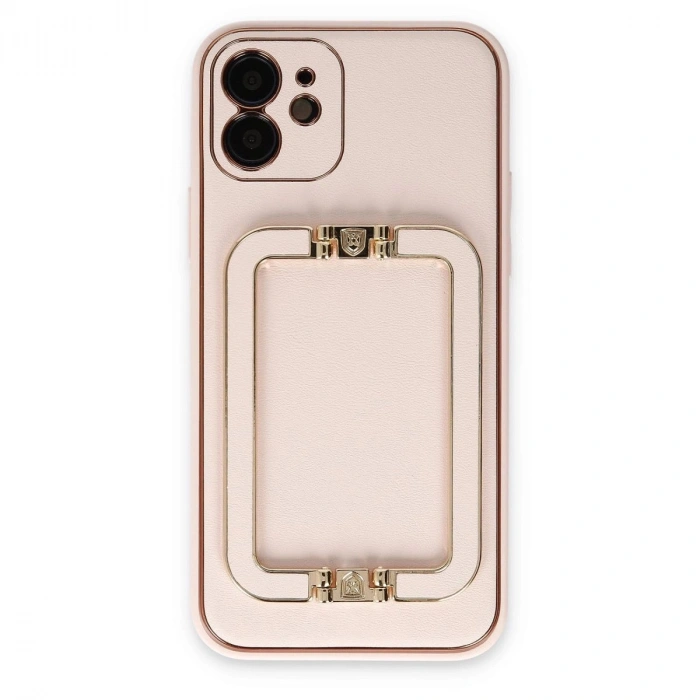 MARSİLYAN™- Apple İphone 12 Kılıf Coco Elit Kapak - Pudra