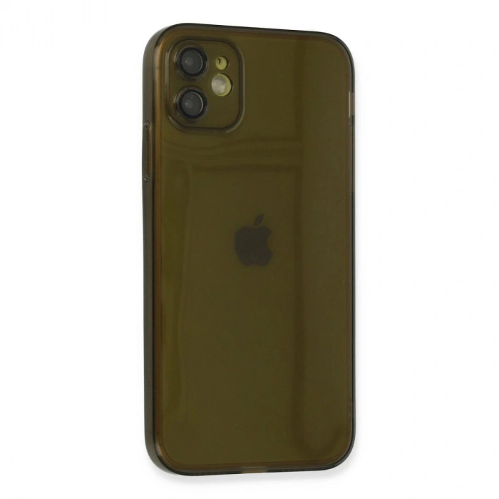 MARSİLYAN™- Apple İphone 12 Kılıf Fly Lens Silikon - Siyah