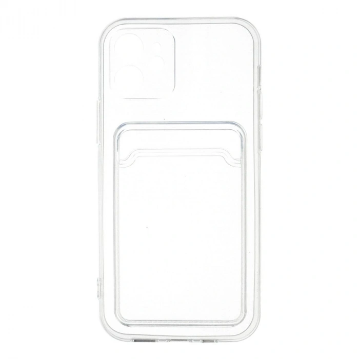 MARSİLYAN™- Apple İphone 12 Kılıf Kart Şeffaf Silikon - Şeffaf
