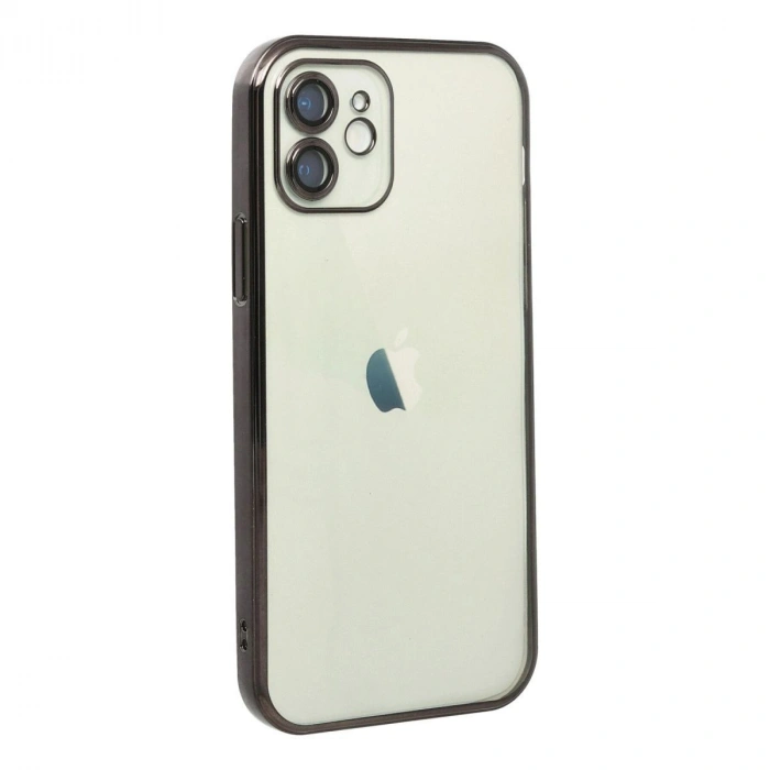 MARSİLYAN™- Apple İphone 12 Kılıf Razer Lensli Silikon - Siyah