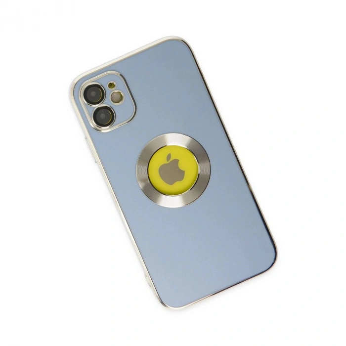 MARSİLYAN™- Apple İphone 12 Kılıf Store Silikon - Sierra Blue