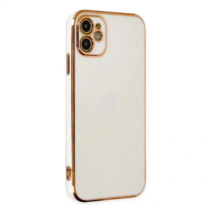 MARSİLYAN™- Apple İphone 12 Kılıf Volet Silikon - Beyaz