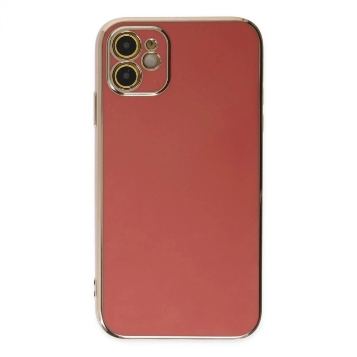 MARSİLYAN™- Apple İphone 12 Kılıf Volet Silikon - Kırmızı