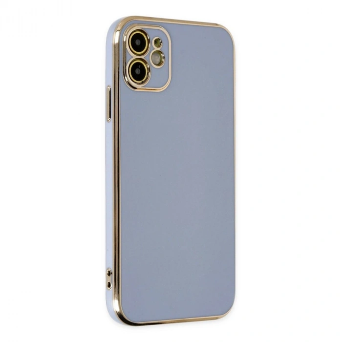 MARSİLYAN™- Apple İphone 12 Kılıf Volet Silikon - Mavi