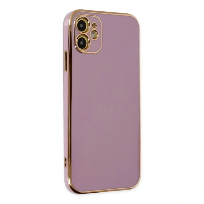 MARSİLYAN™- Apple İphone 12 Kılıf Volet Silikon - Mor