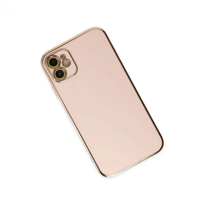 MARSİLYAN™- Apple İphone 12 Kılıf Volet Silikon - Pembe