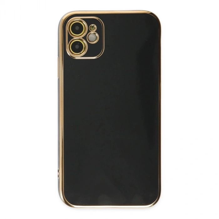 MARSİLYAN™- Apple İphone 12 Kılıf Volet Silikon - Siyah