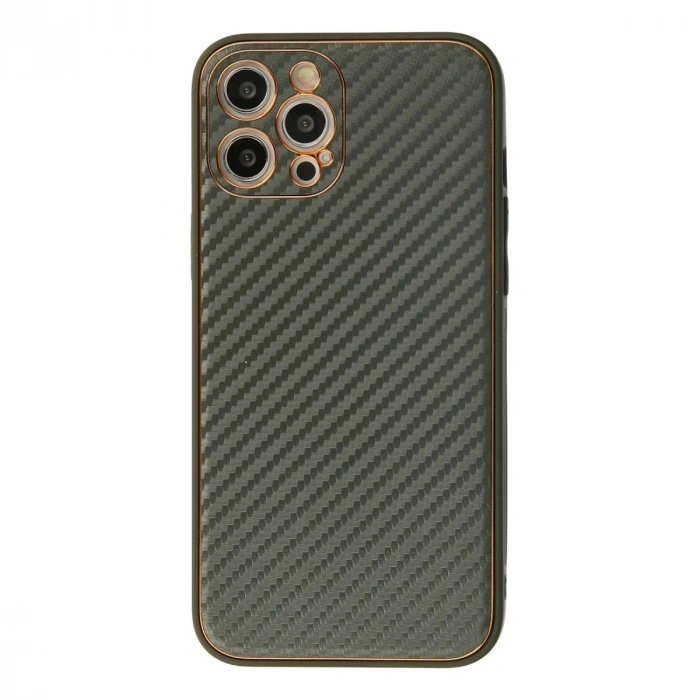 MARSİLYAN™- Apple İphone 12 Pro Kılıf Coco Karbon Silikon - Füme
