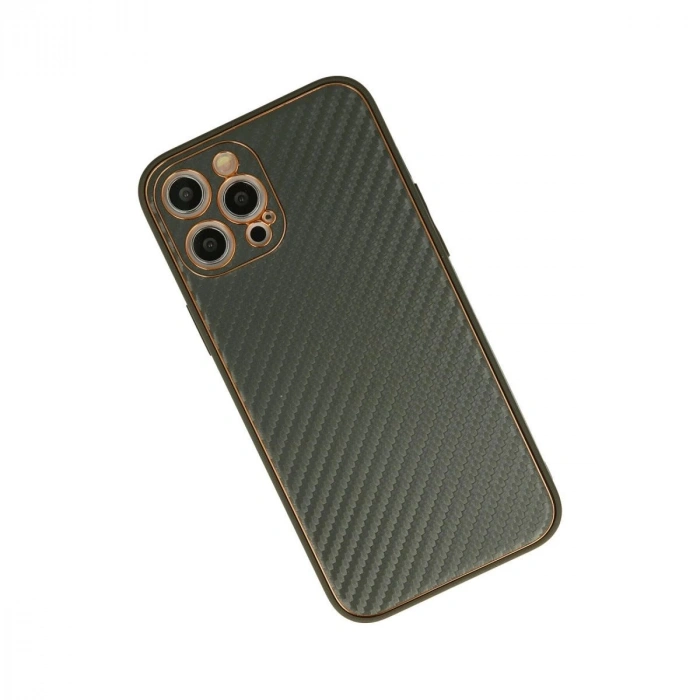 MARSİLYAN™- Apple İphone 12 Pro Kılıf Coco Karbon Silikon - Füme