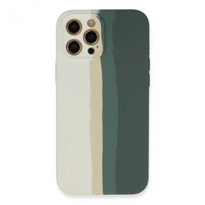 MARSİLYAN™- Apple İphone 12 Pro Kılıf Ebruli Lansman Silikon - Beyaz-gri
