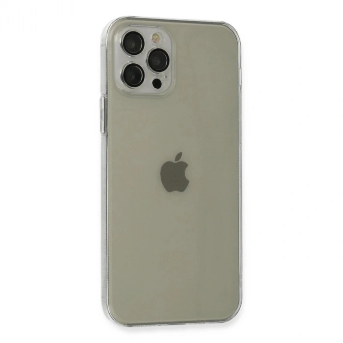 MARSİLYAN™- Apple İphone 12 Pro Kılıf Fly Lens Silikon - Şeffaf