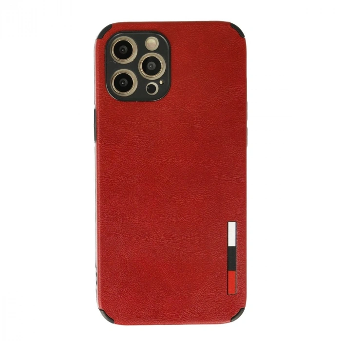 MARSİLYAN™- Apple İphone 12 Pro Kılıf Loop Deri Silikon - Kırmızı