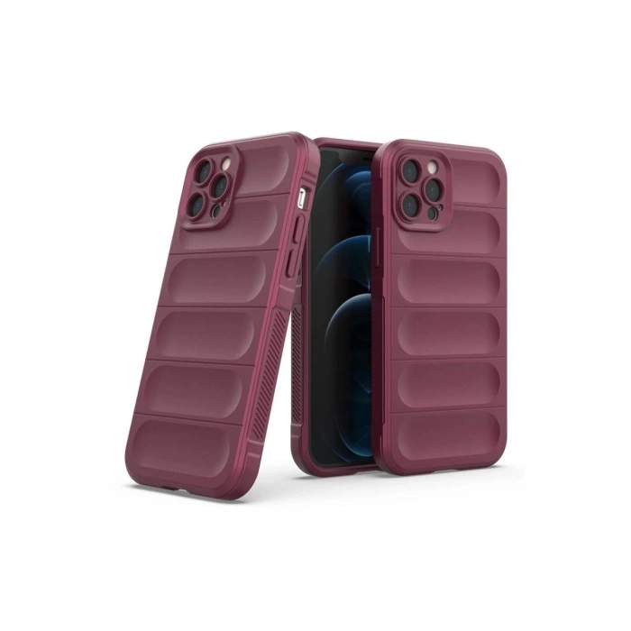 MARSİLYAN™- Apple İphone 12 Pro Kılıf Optimum Silikon - Bordo