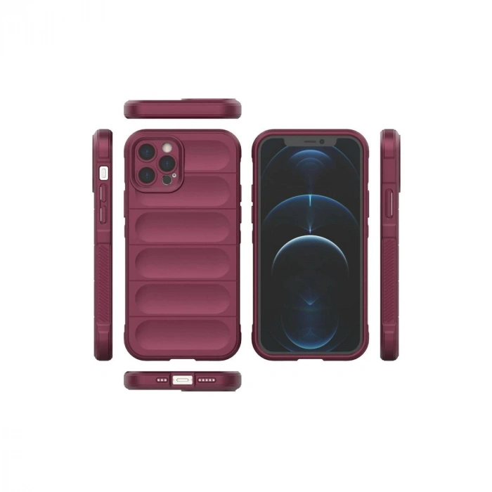 MARSİLYAN™- Apple İphone 12 Pro Kılıf Optimum Silikon - Bordo