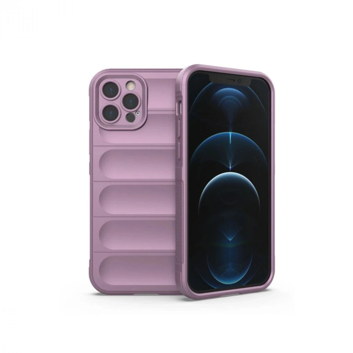 MARSİLYAN™- Apple İphone 12 Pro Kılıf Optimum Silikon - Mor