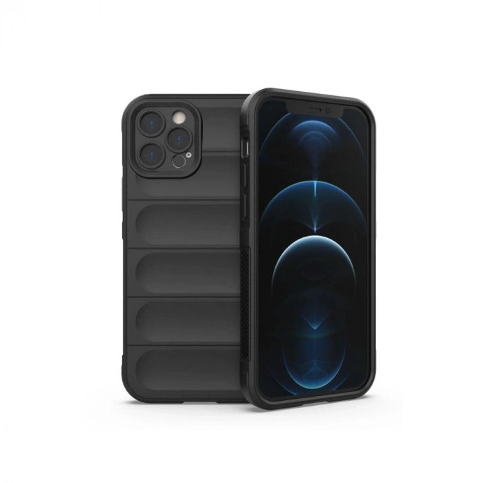 MARSİLYAN™- Apple İphone 12 Pro Kılıf Optimum Silikon - Siyah