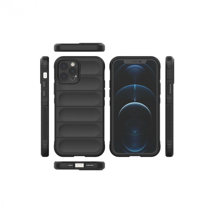 MARSİLYAN™- Apple İphone 12 Pro Kılıf Optimum Silikon - Siyah
