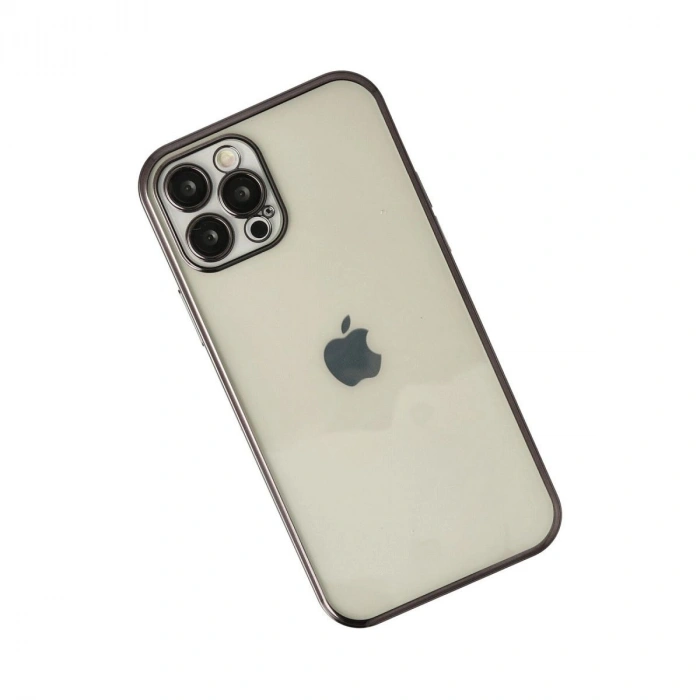 MARSİLYAN™- Apple İphone 12 Pro Kılıf Razer Lensli Silikon - Siyah