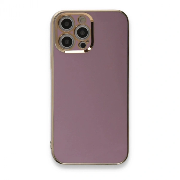 MARSİLYAN™- Apple İphone 12 Pro Kılıf Volet Silikon - Mor