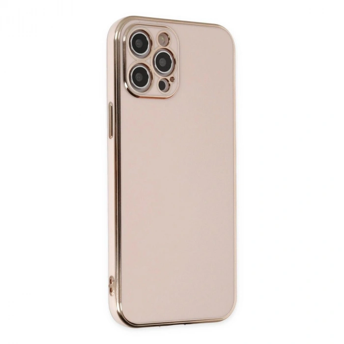 MARSİLYAN™- Apple İphone 12 Pro Kılıf Volet Silikon - Pembe