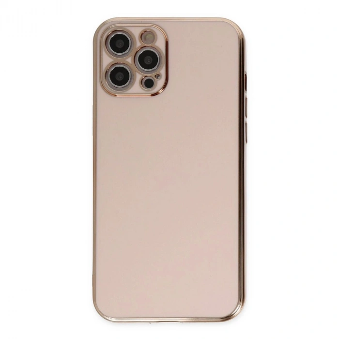MARSİLYAN™- Apple İphone 12 Pro Kılıf Volet Silikon - Pembe