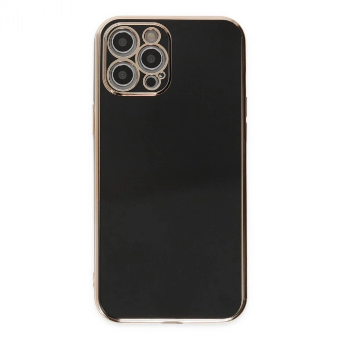 MARSİLYAN™- Apple İphone 12 Pro Kılıf Volet Silikon - Siyah
