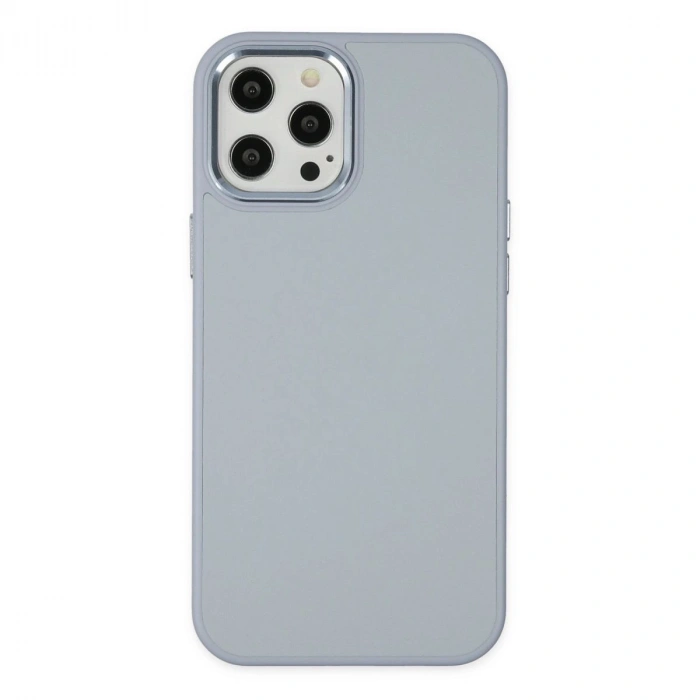 MARSİLYAN™- Apple İphone 12 Pro Max Kılıf Asya Deri Silikon - Sierra Blue