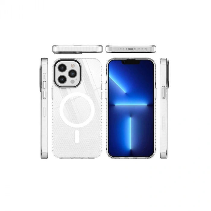 MARSİLYAN™- Apple İphone 12 Pro Max Kılıf Beta Magneticsafe Silikon - Şeffaf