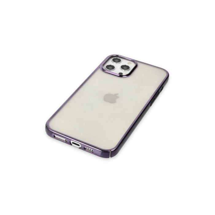 MARSİLYAN™- Apple İphone 12 Pro Max Kılıf Element Silikon - Mor