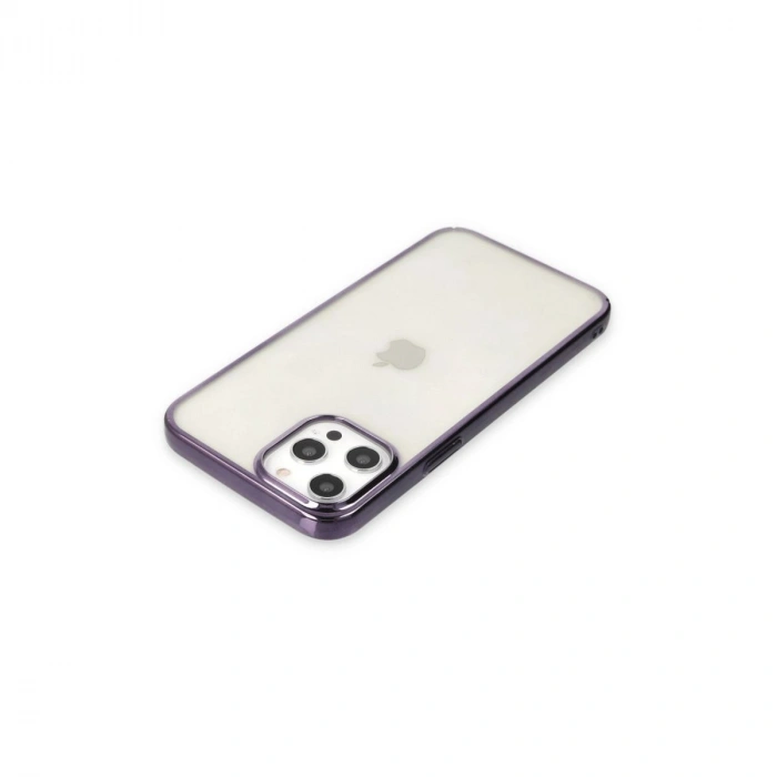 MARSİLYAN™- Apple İphone 12 Pro Max Kılıf Element Silikon - Mor