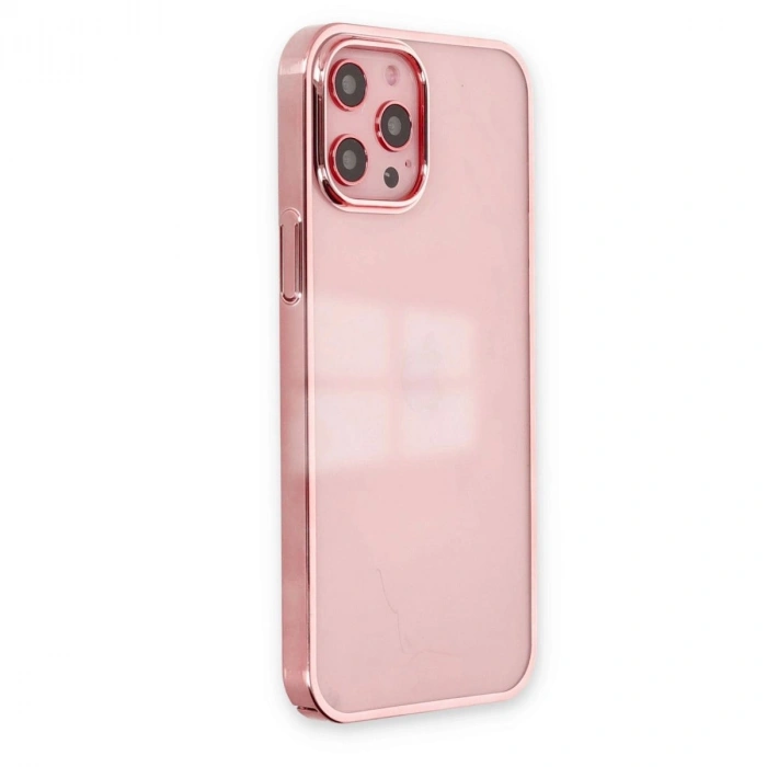 MARSİLYAN™- Apple İphone 12 Pro Max Kılıf Element Silikon - Pembe