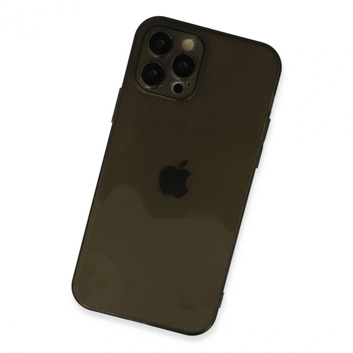MARSİLYAN™- Apple İphone 12 Pro Max Kılıf Fly Lens Silikon - Siyah